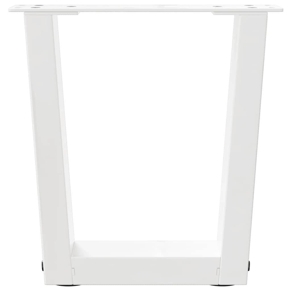 vidaXL Nogi do stolika kawowego w kształcie litery V 2 szt. Białe 30x(30-31,3) cm Stal