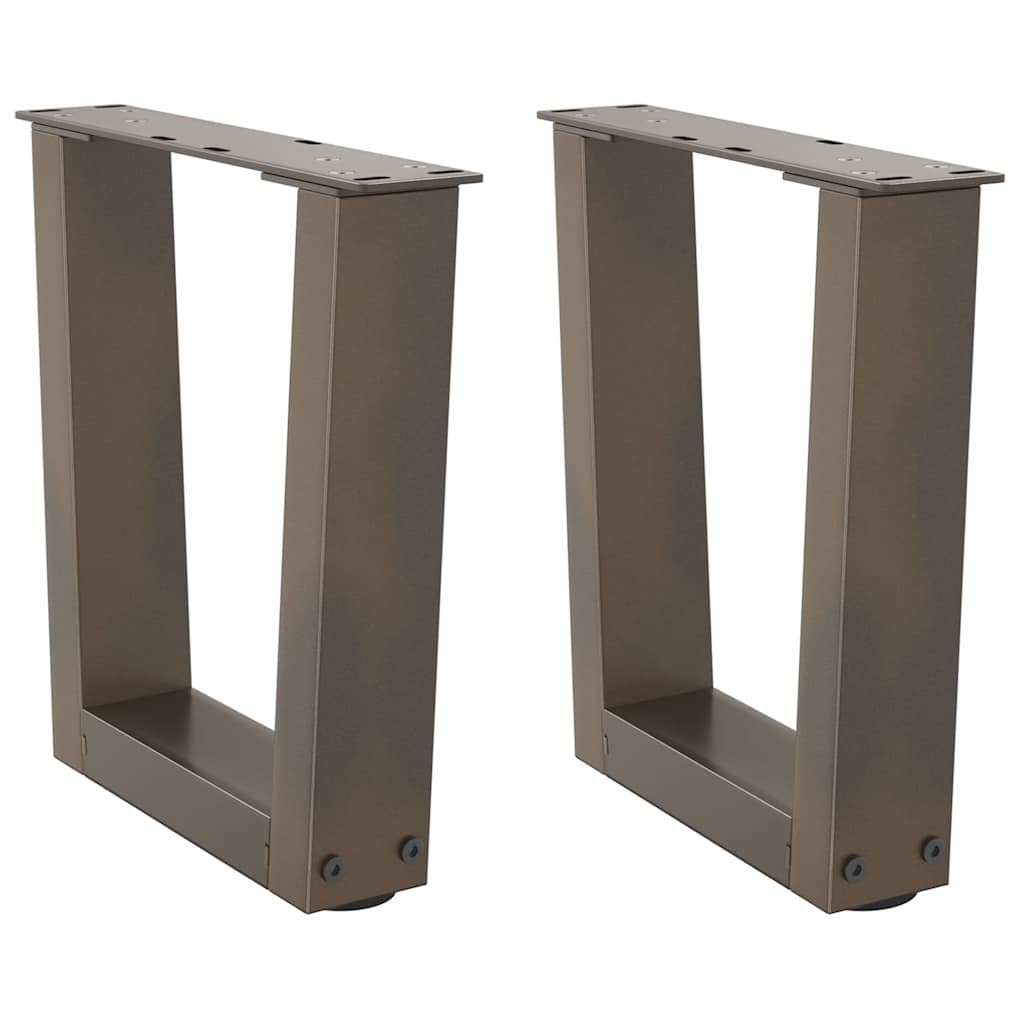 vidaXL Nogi do stolika kawowego w kształcie litery V 2 szt. Naturalna stal 30x(30-31,3) cm Stal