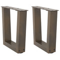 vidaXL Nogi do stolika kawowego w kształcie litery V 2 szt. Naturalna stal 30x(30-31,3) cm Stal