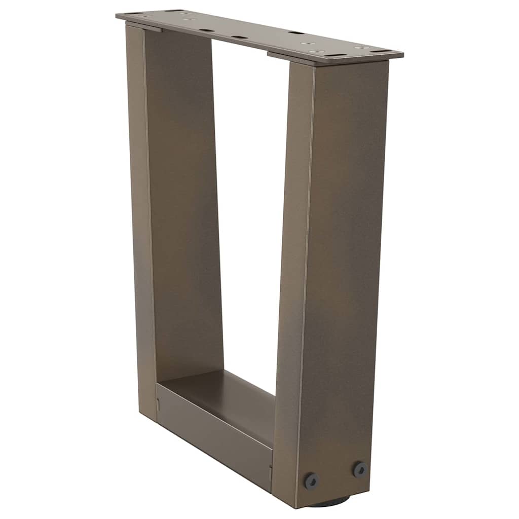 vidaXL Nogi do stolika kawowego w kształcie litery V 2 szt. Naturalna stal 30x(30-31,3) cm Stal