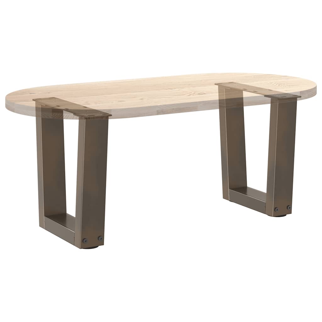 vidaXL Nogi do stolika kawowego w kształcie litery V 2 szt. Naturalna stal 30x(30-31,3) cm Stal