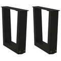 vidaXL Nogi do stolika kawowego w kształcie litery V 2 szt. Czarne 40x(30-31,3) cm Stal