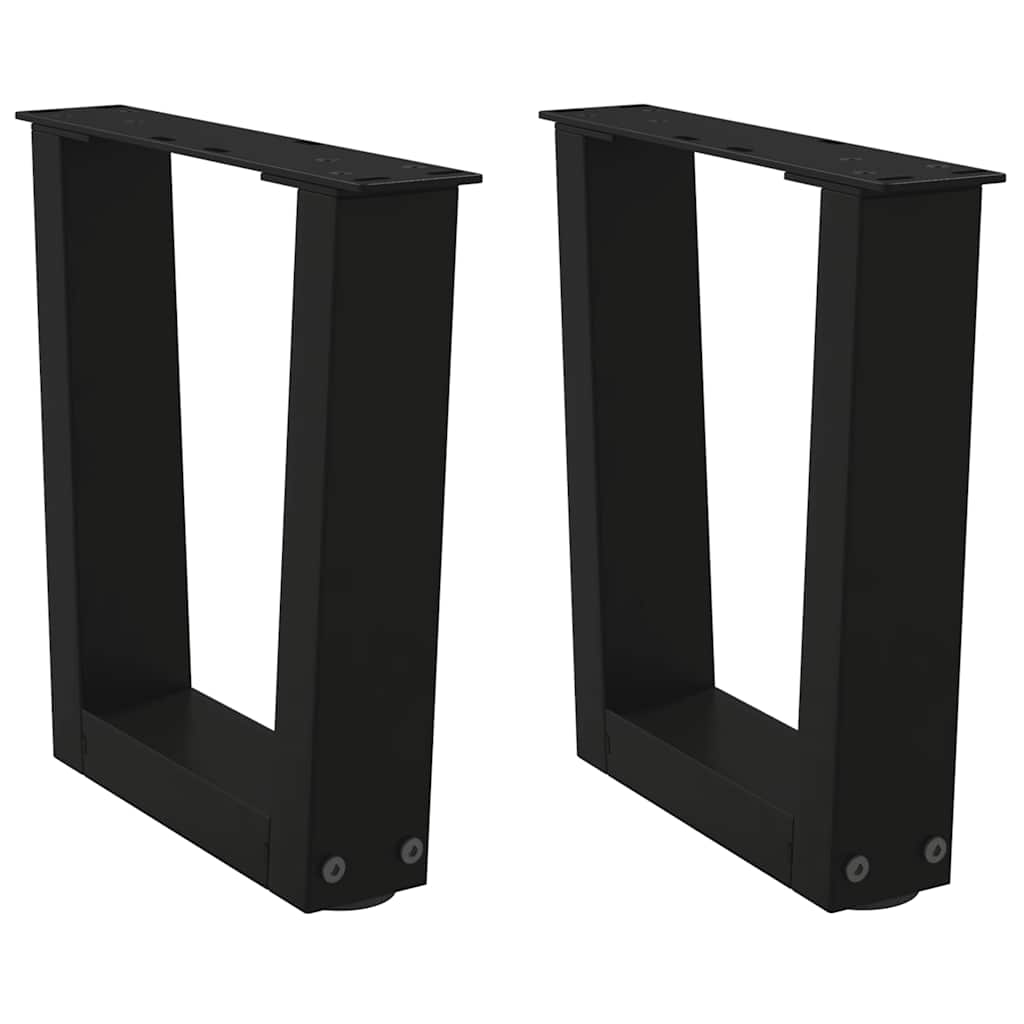 vidaXL Nogi do stolika kawowego w kształcie litery V 2 szt. Czarne 40x(30-31,3) cm Stal