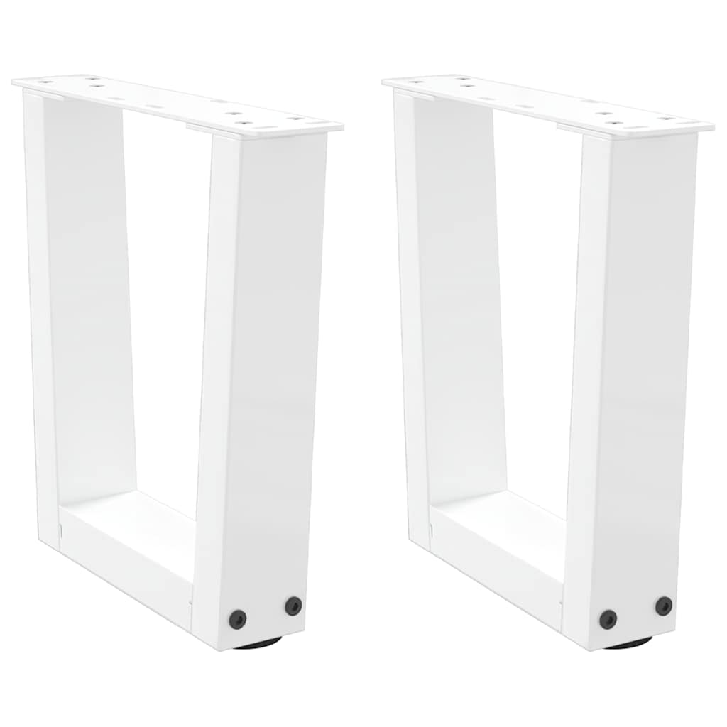 vidaXL Nogi do stolika kawowego w kształcie litery V 2 szt. Białe 40x(30-31,3) cm Stal