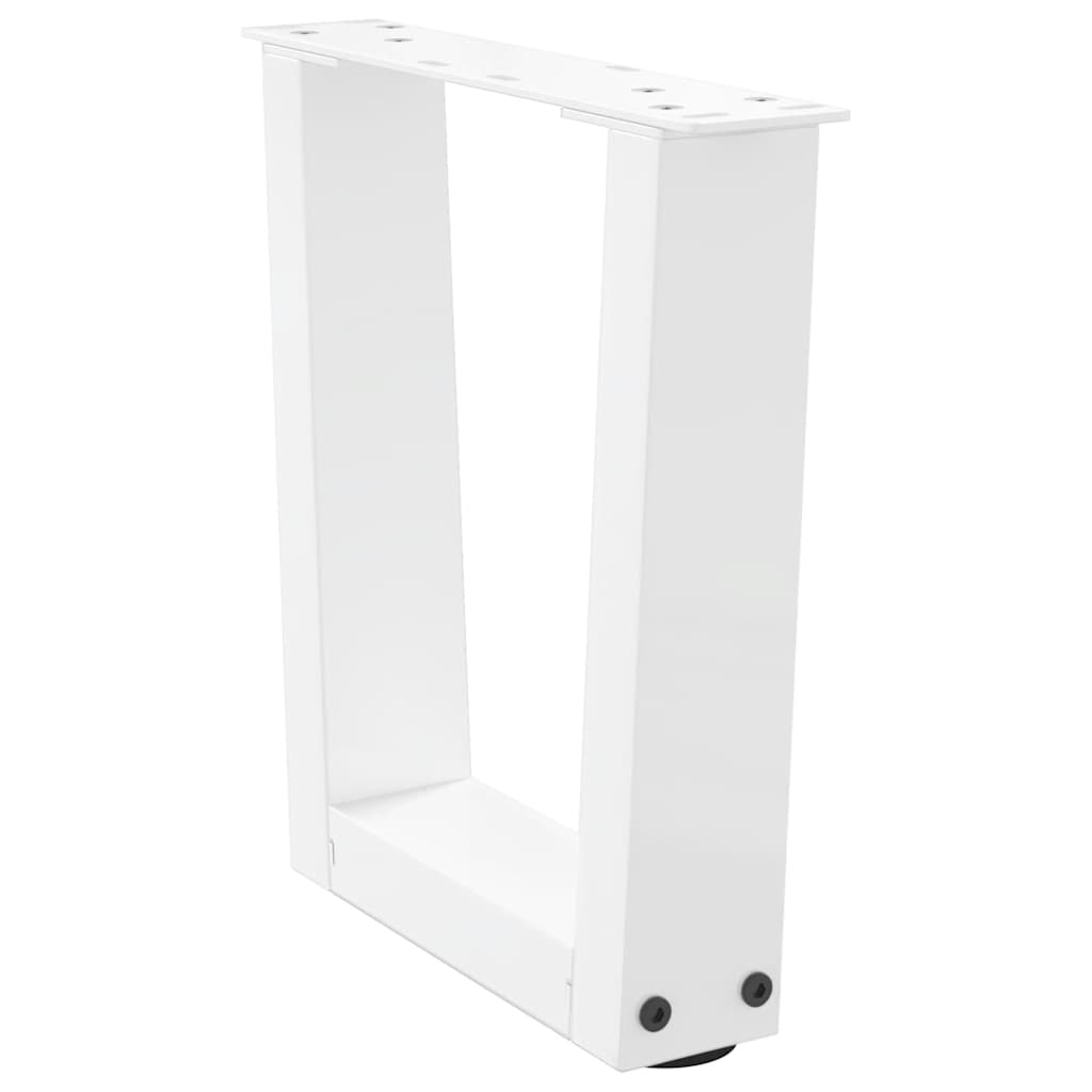 vidaXL Nogi do stolika kawowego w kształcie litery V 2 szt. Białe 40x(30-31,3) cm Stal