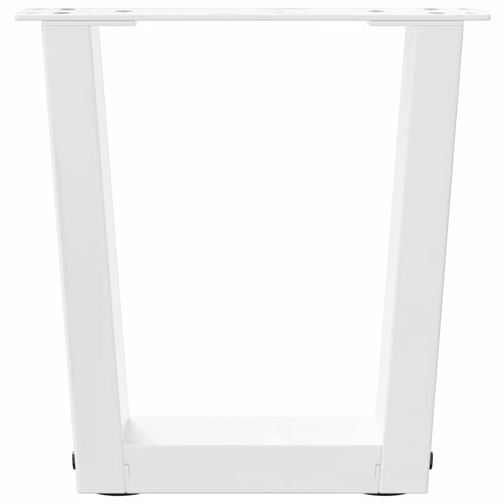 vidaXL Nogi do stolika kawowego w kształcie litery V 2 szt. Białe 40x(30-31,3) cm Stal