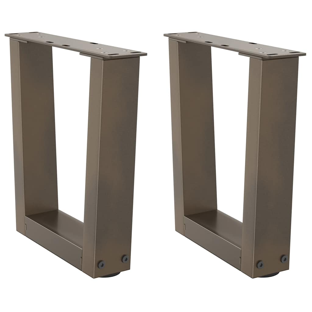 vidaXL Nogi do stolika kawowego w kształcie litery V 2 szt. Naturalna stal 40x(30-31,3) cm Stal