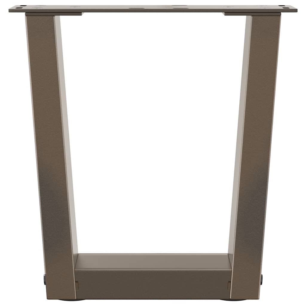 vidaXL Nogi do stolika kawowego w kształcie litery V 2 szt. Naturalna stal 40x(30-31,3) cm Stal