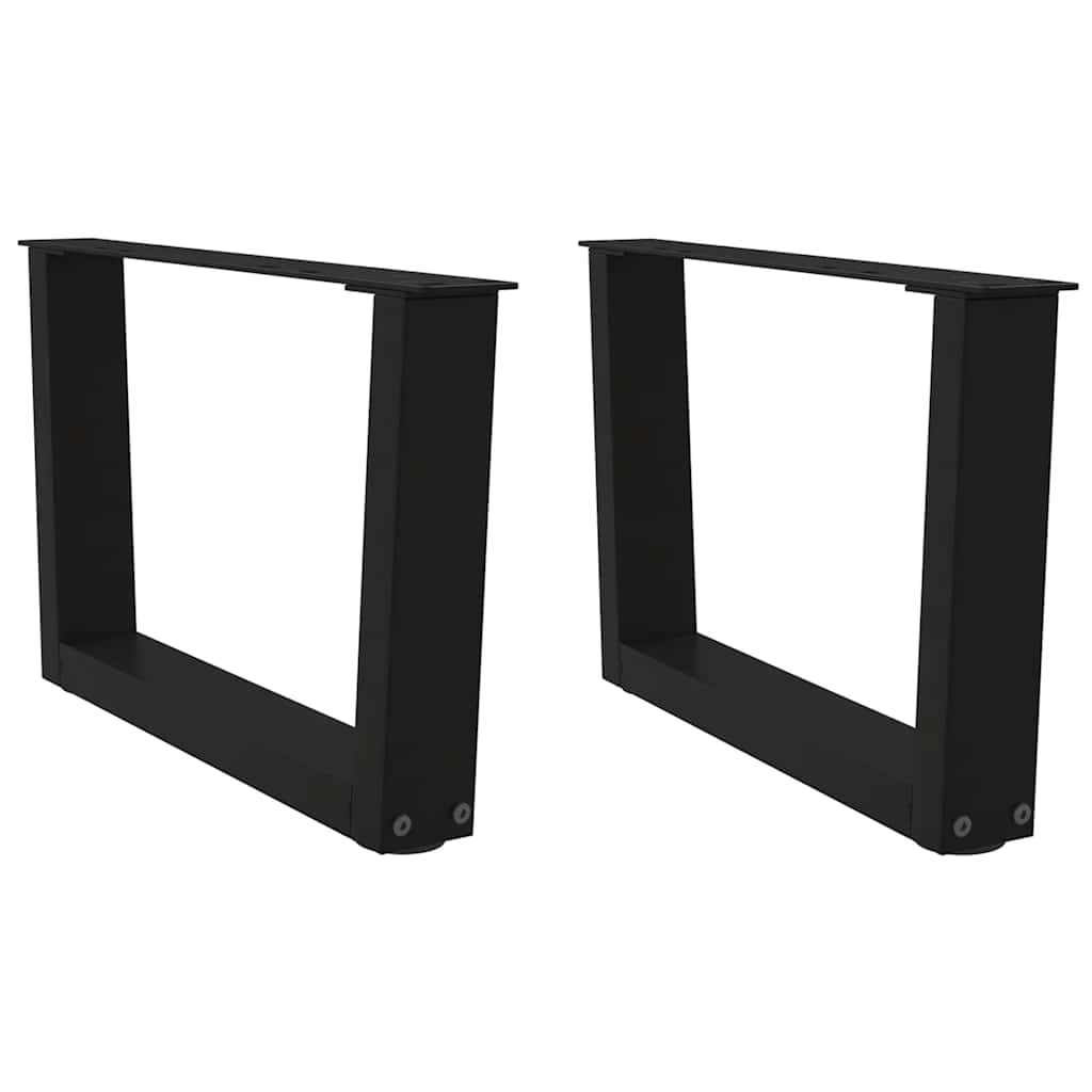 vidaXL Nogi do stolika kawowego w kształcie litery V 2 szt. Czarne 50x(30-31,3) cm Stal