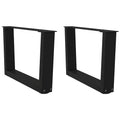 vidaXL Nogi do stolika kawowego w kształcie litery V 2 szt. Czarne 50x(30-31,3) cm Stal