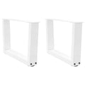 vidaXL Nogi do stolika kawowego w kształcie litery V 2 szt. Białe 50x(30-31,3) cm Stal