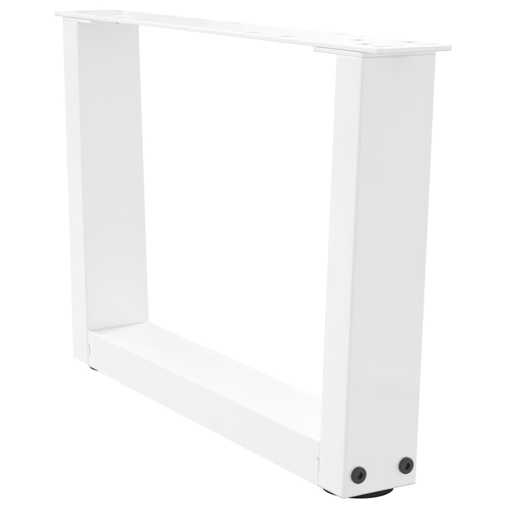 vidaXL Nogi do stolika kawowego w kształcie litery V 2 szt. Białe 50x(30-31,3) cm Stal