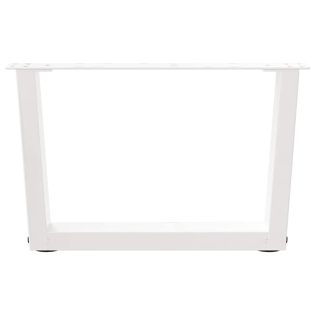 vidaXL Nogi do stolika kawowego w kształcie litery V 2 szt. Białe 50x(30-31,3) cm Stal