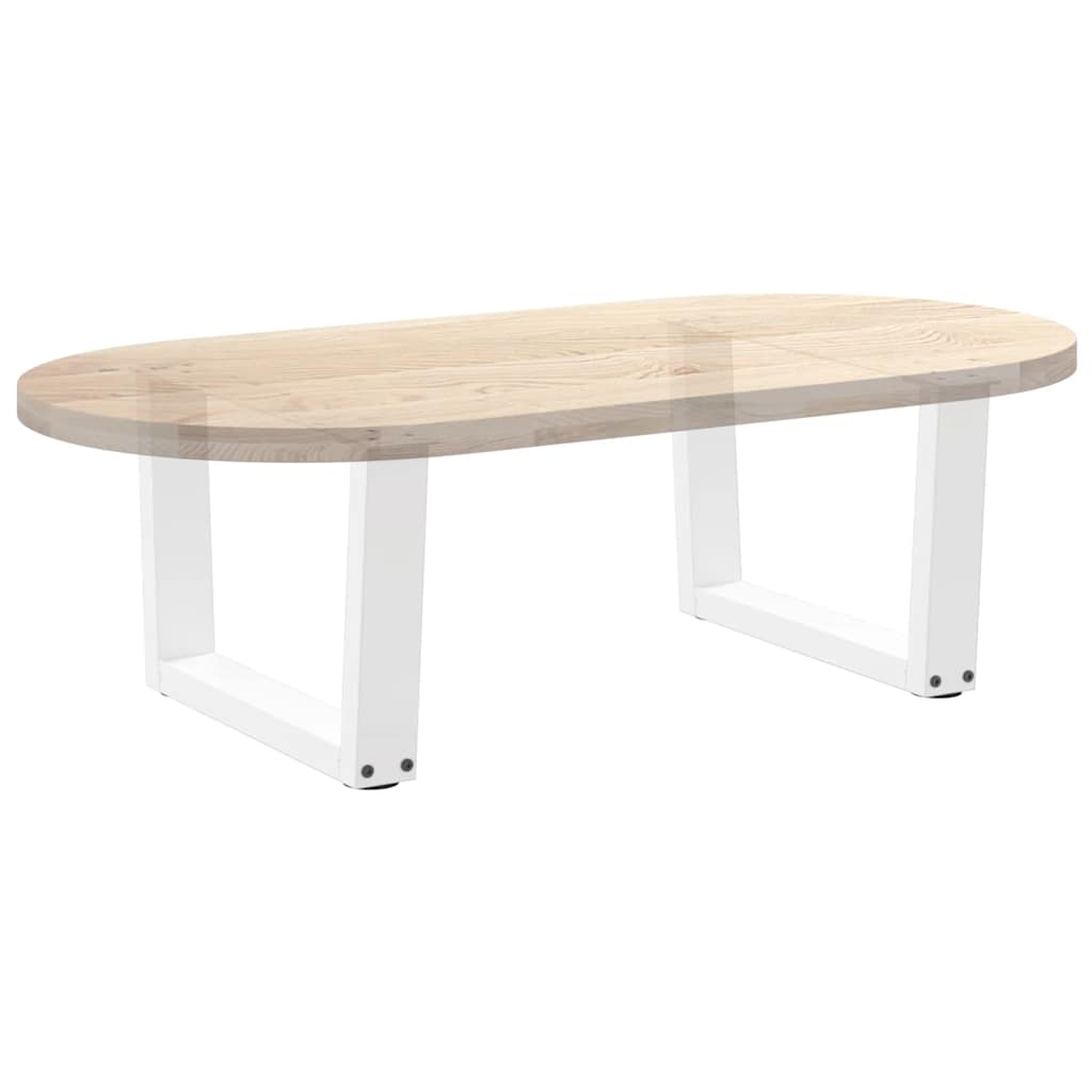 vidaXL Nogi do stolika kawowego w kształcie litery V 2 szt. Białe 50x(30-31,3) cm Stal