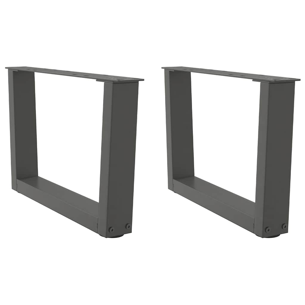 vidaXL Nogi do stolika kawowego w kształcie litery V 2 szt. Antracyt 50x(30-31,3) cm Stal