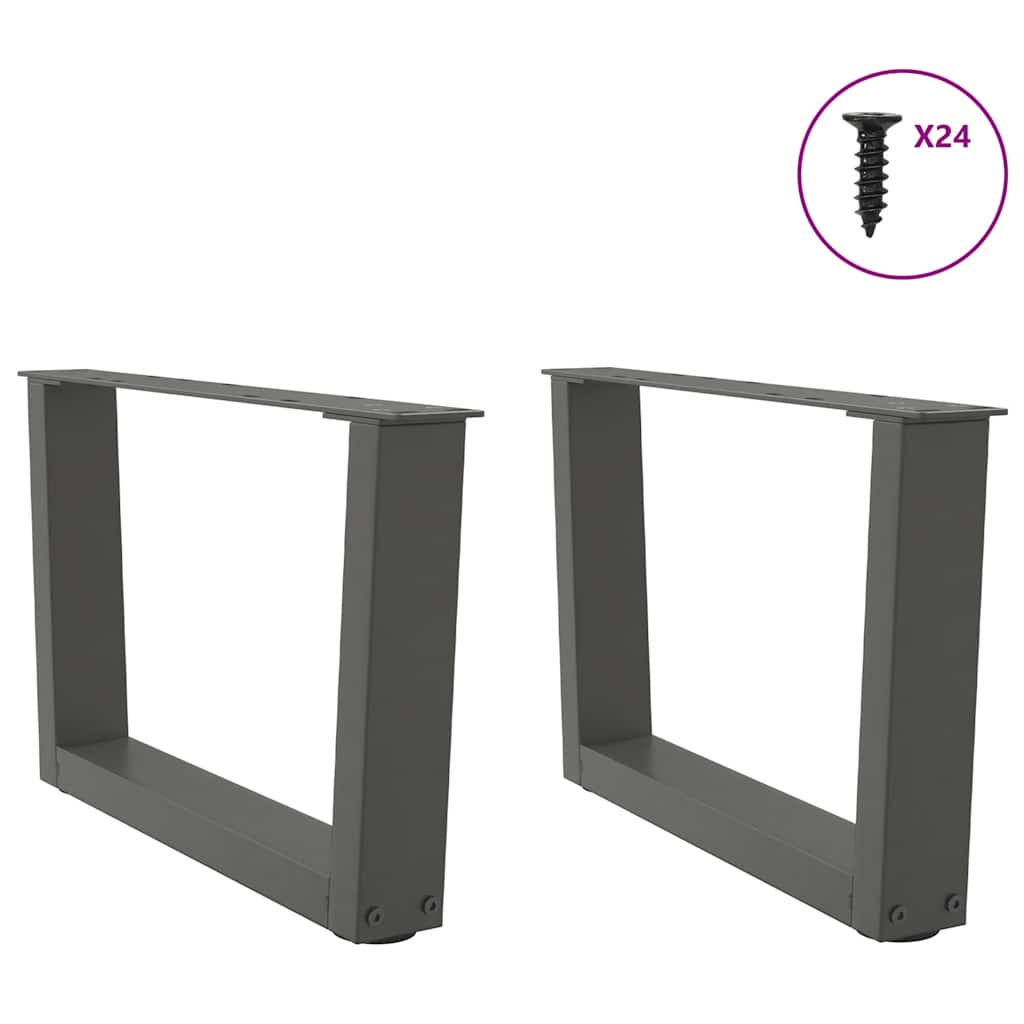 vidaXL Nogi do stolika kawowego w kształcie litery V 2 szt. Antracyt 50x(30-31,3) cm Stal