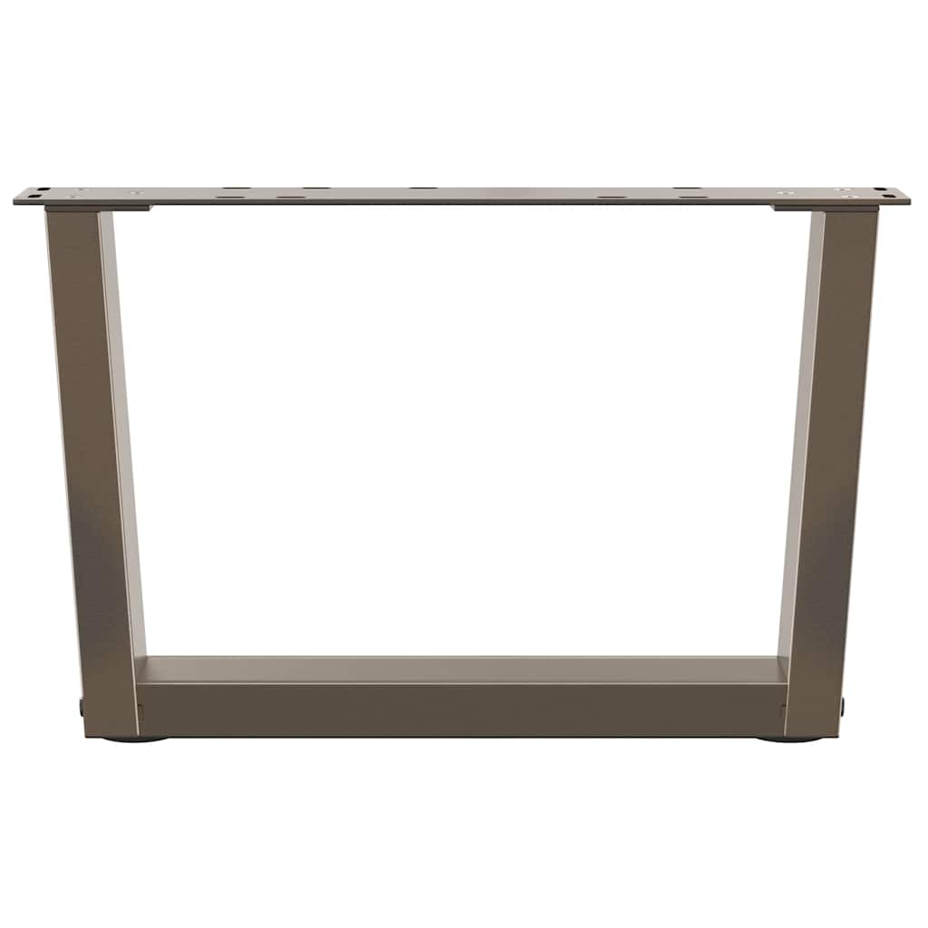 vidaXL Nogi do stolika kawowego w kształcie litery V 2 szt. Naturalna stal 50x(30-31,3) cm Stal