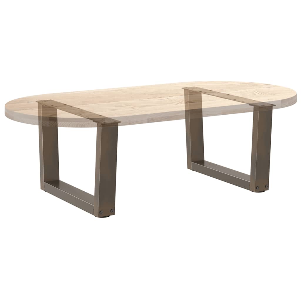 vidaXL Nogi do stolika kawowego w kształcie litery V 2 szt. Naturalna stal 50x(30-31,3) cm Stal
