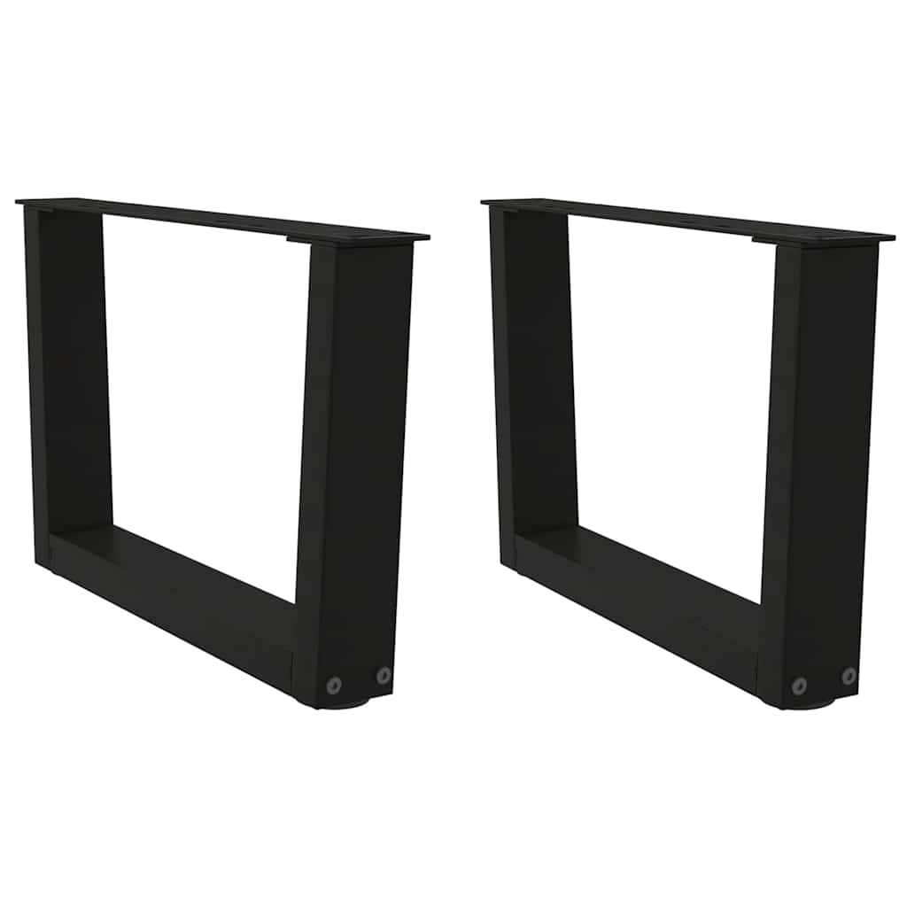 vidaXL Nogi do stolika kawowego w kształcie litery V 2 szt. Czarne 60x(30-31,3) cm Stal