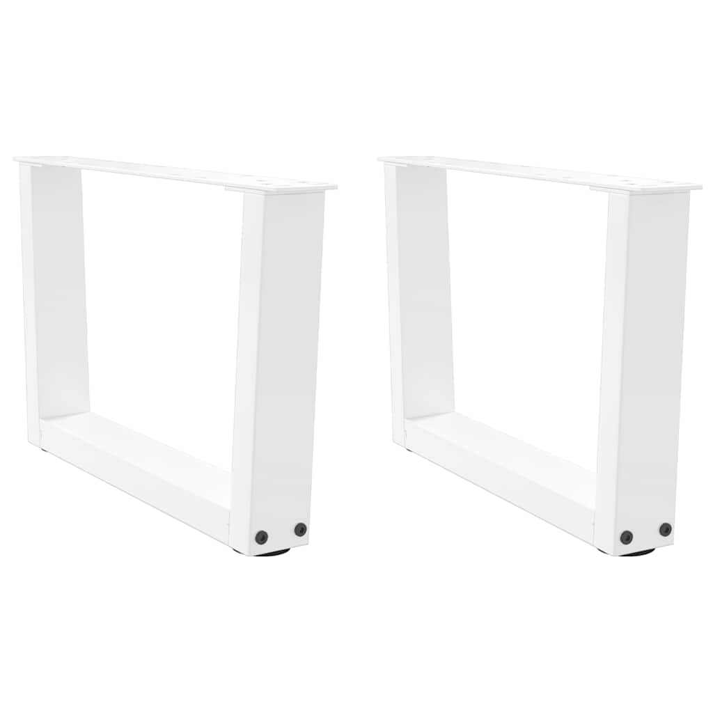 vidaXL Nogi do stolika kawowego w kształcie litery V 2 szt. Białe 60x(30-31,3) cm Stal