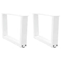 vidaXL Nogi do stolika kawowego w kształcie litery V 2 szt. Białe 60x(30-31,3) cm Stal