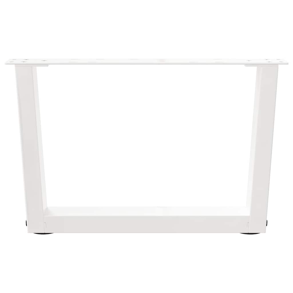 vidaXL Nogi do stolika kawowego w kształcie litery V 2 szt. Białe 60x(30-31,3) cm Stal