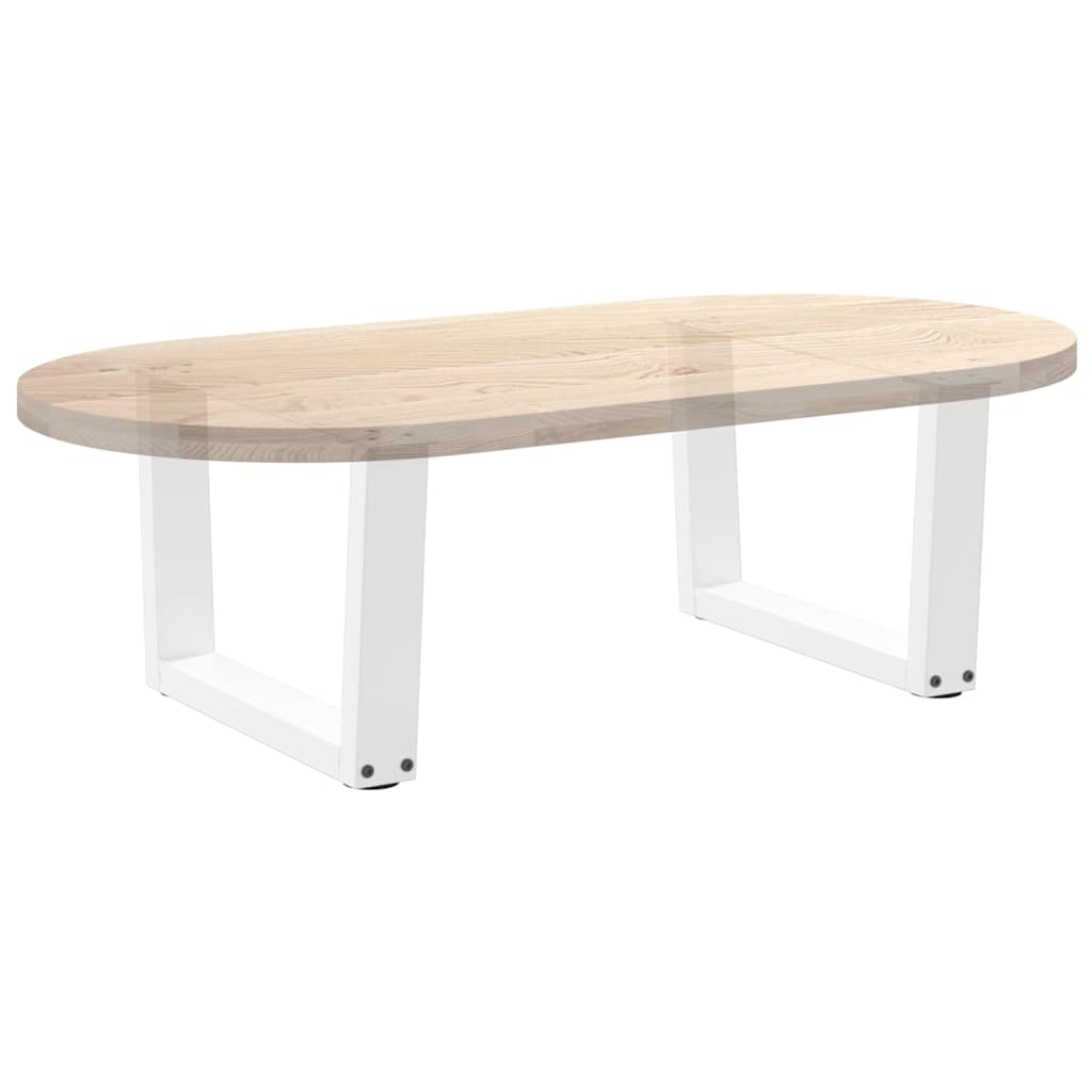 vidaXL Nogi do stolika kawowego w kształcie litery V 2 szt. Białe 60x(30-31,3) cm Stal