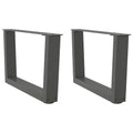 vidaXL Nogi do stolika kawowego w kształcie litery V 2 szt. Antracyt 60x(30-31,3) cm Stal