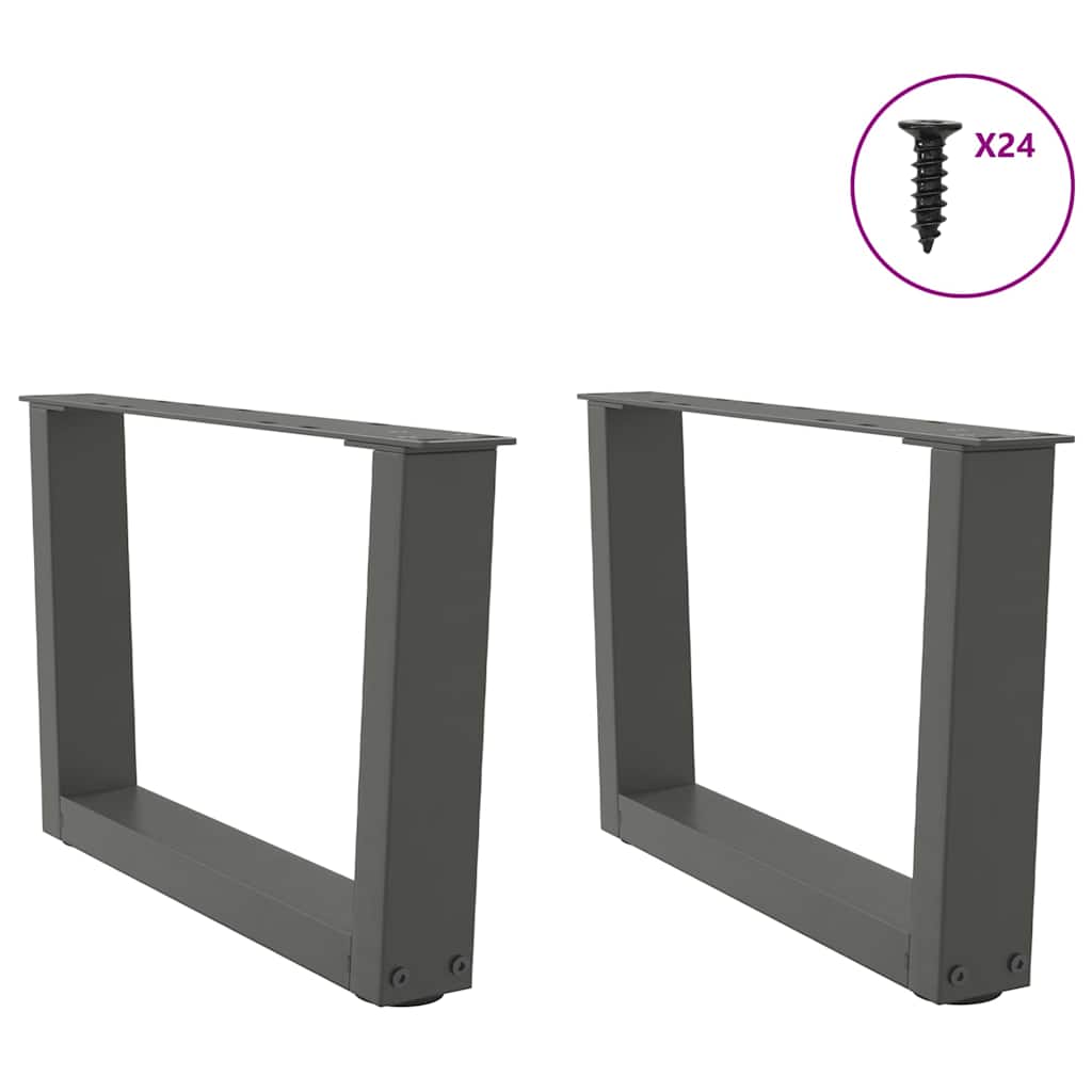 vidaXL Nogi do stolika kawowego w kształcie litery V 2 szt. Antracyt 60x(30-31,3) cm Stal