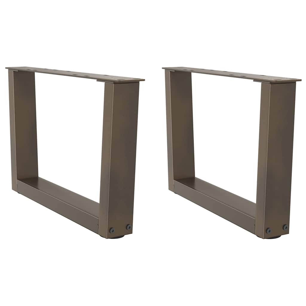 vidaXL Nogi do stolika kawowego w kształcie litery V 2 szt. Naturalna stal 60x(30-31,3) cm Stal