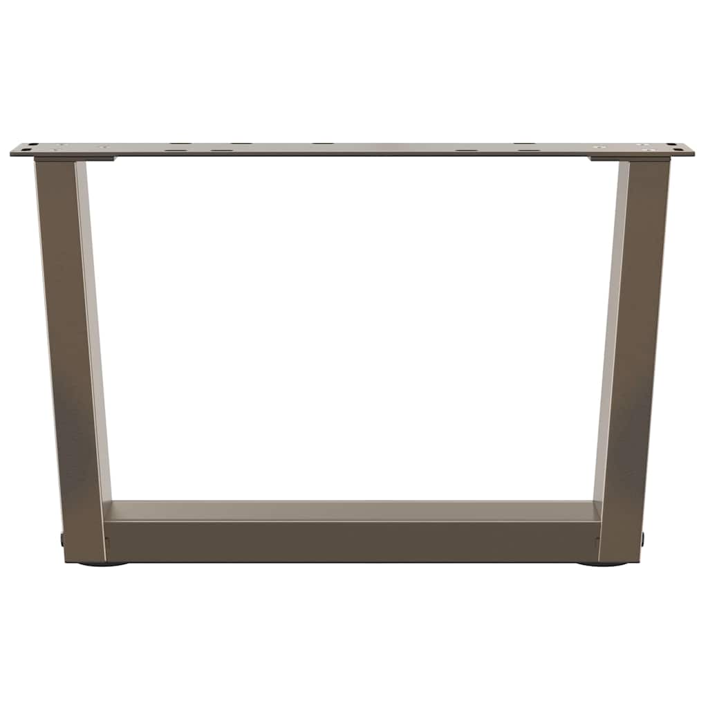 vidaXL Nogi do stolika kawowego w kształcie litery V 2 szt. Naturalna stal 60x(30-31,3) cm Stal