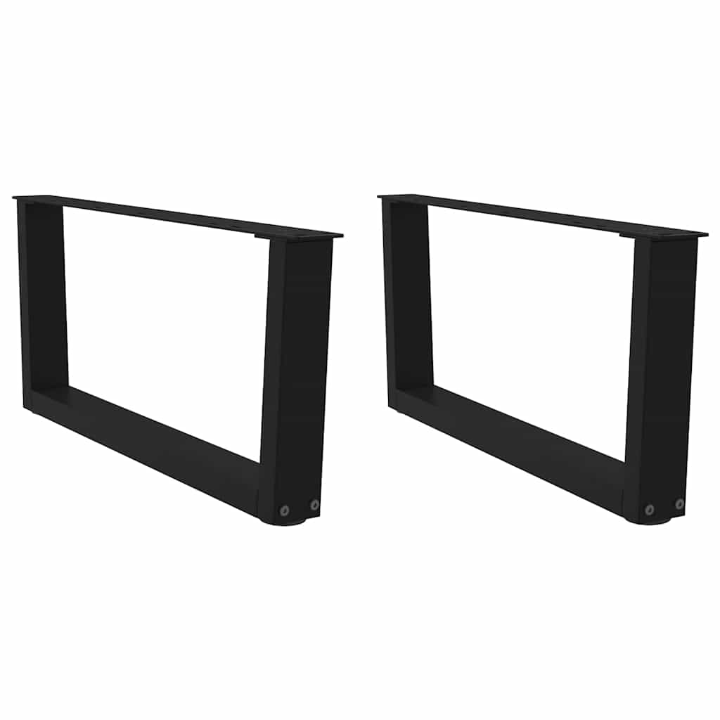 vidaXL Nogi do stolika kawowego w kształcie litery V 2 szt. Czarne 70x(30-31,3) cm Stalowe