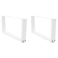 vidaXL Nogi do stolika kawowego w kształcie litery V 2 szt. Białe 70x(30-31,3) cm Stal