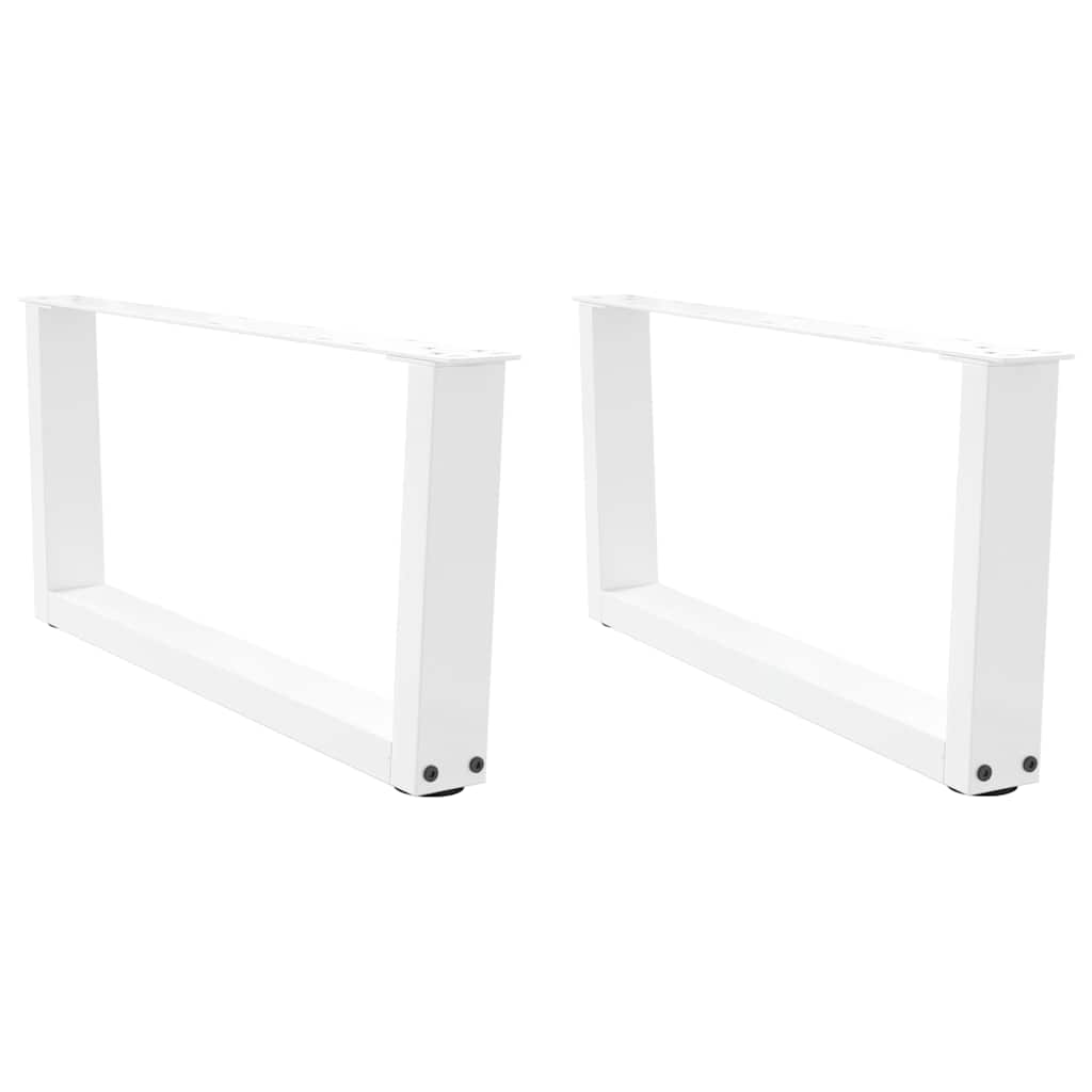 vidaXL Nogi do stolika kawowego w kształcie litery V 2 szt. Białe 70x(30-31,3) cm Stal