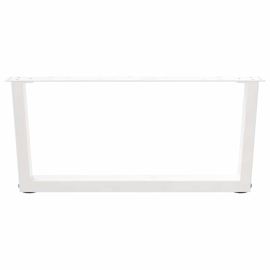 vidaXL Nogi do stolika kawowego w kształcie litery V 2 szt. Białe 70x(30-31,3) cm Stal