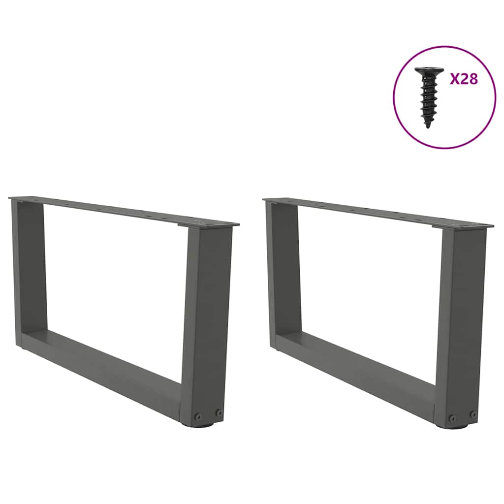 vidaXL Nogi do stolika kawowego w kształcie litery V 2 szt. Antracyt 70x(30-31,3) cm Stal