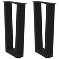 vidaXL Nogi do stolika kawowego w kształcie litery V 2 szt. Czarne 28x(42-43,3) cm Stal
