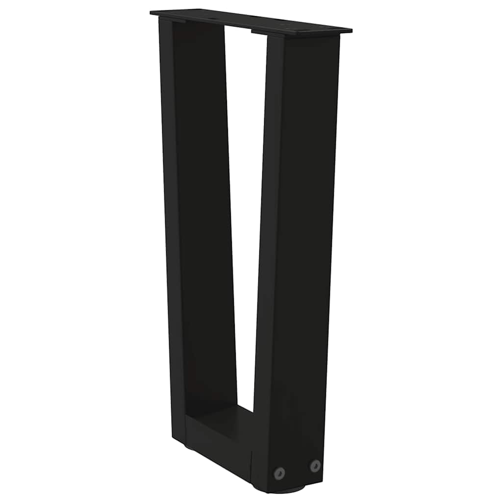 vidaXL Nogi do stolika kawowego w kształcie litery V 2 szt. Czarne 28x(42-43,3) cm Stal
