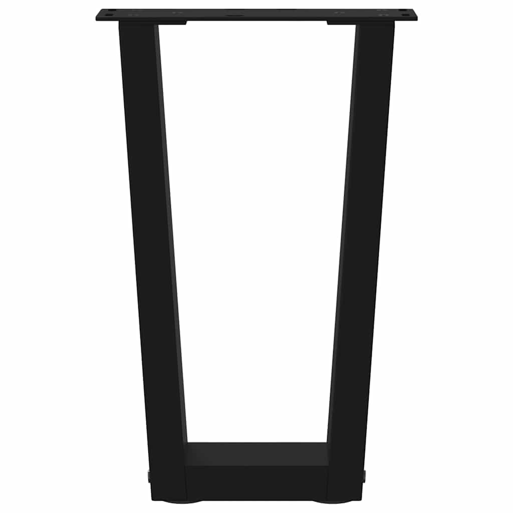 vidaXL Nogi do stolika kawowego w kształcie litery V 2 szt. Czarne 28x(42-43,3) cm Stal