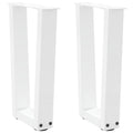 vidaXL Nogi do stolika kawowego w kształcie litery V 2 szt. Białe 28x(42-43,3) cm Stal