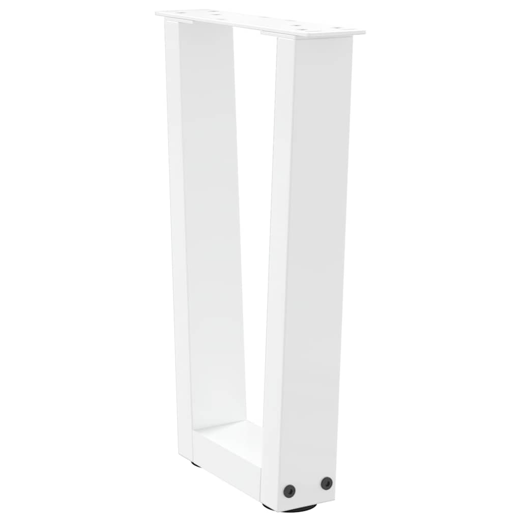 vidaXL Nogi do stolika kawowego w kształcie litery V 2 szt. Białe 28x(42-43,3) cm Stal