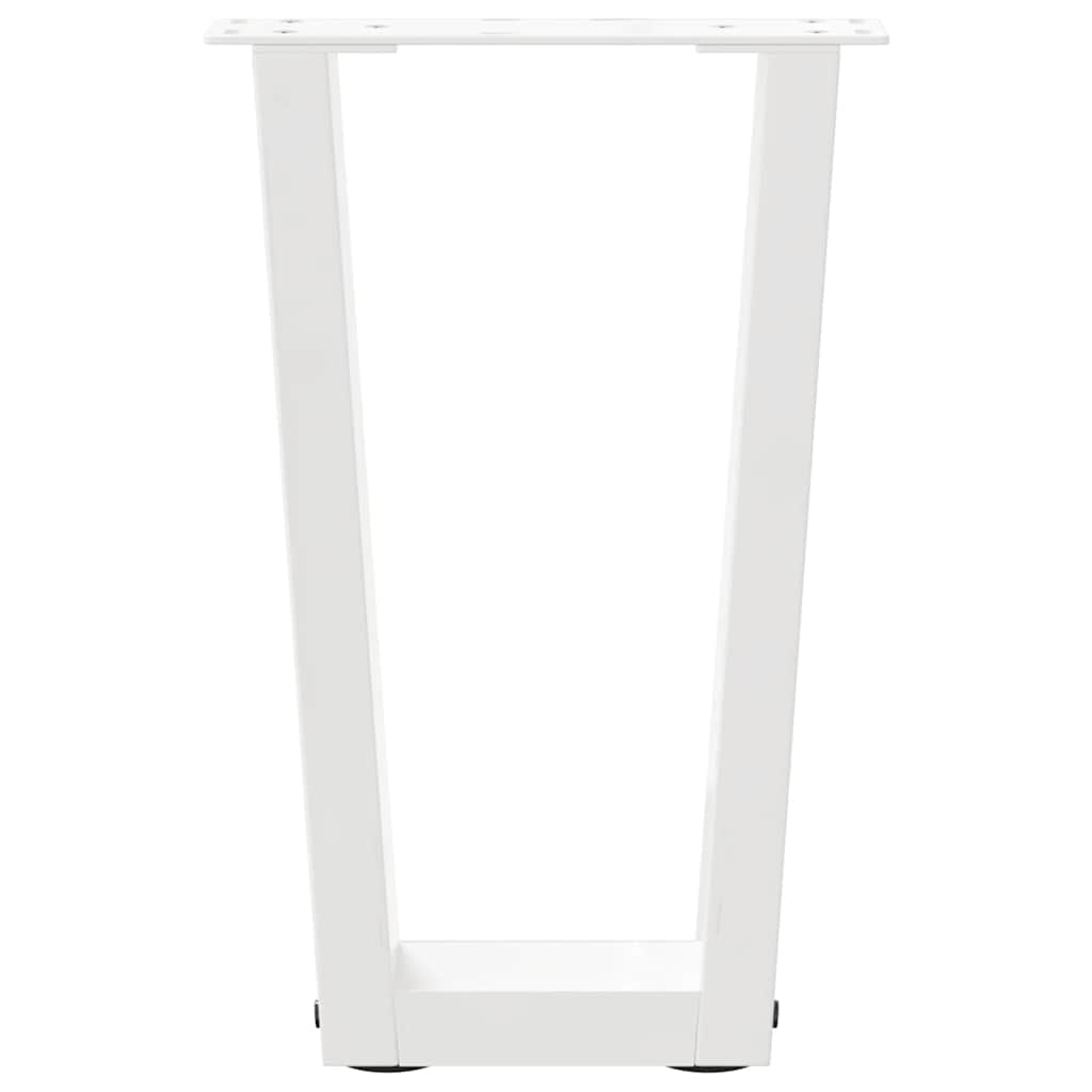 vidaXL Nogi do stolika kawowego w kształcie litery V 2 szt. Białe 28x(42-43,3) cm Stal