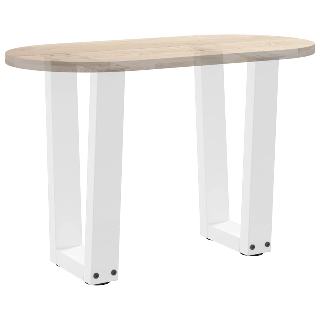 vidaXL Nogi do stolika kawowego w kształcie litery V 2 szt. Białe 28x(42-43,3) cm Stal