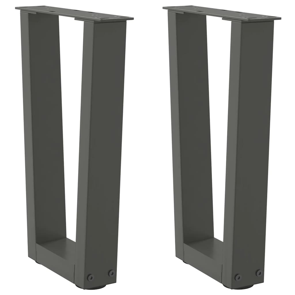 vidaXL Nogi do stolika kawowego w kształcie litery V 2 szt. Antracyt 28x(42-43,3) cm Stal