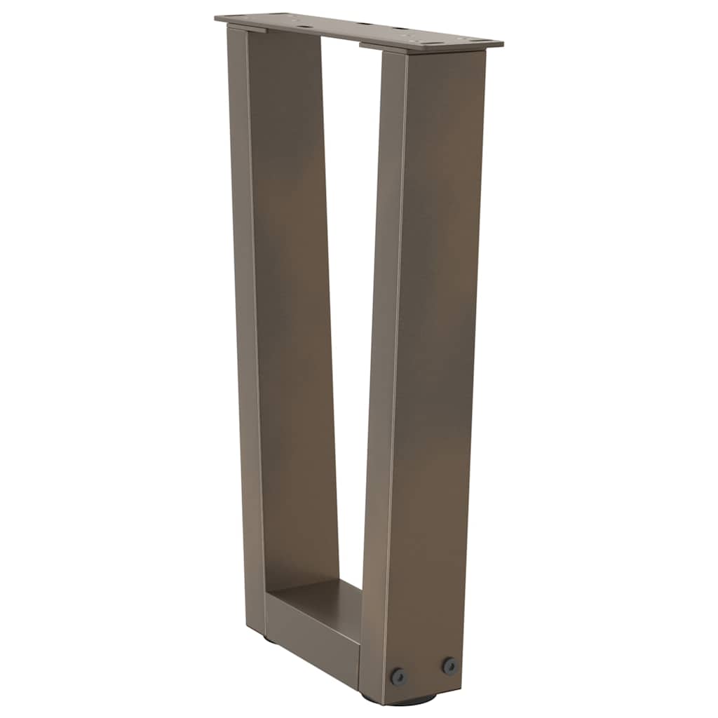 vidaXL Nogi do stolika kawowego w kształcie litery V 2 szt. Naturalna stal 28x(42-43,3) cm Stal