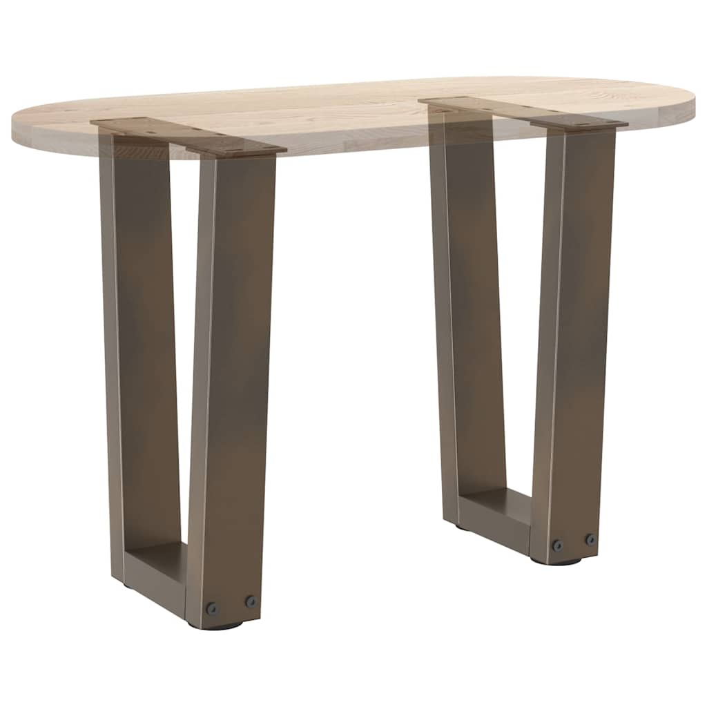 vidaXL Nogi do stolika kawowego w kształcie litery V 2 szt. Naturalna stal 28x(42-43,3) cm Stal
