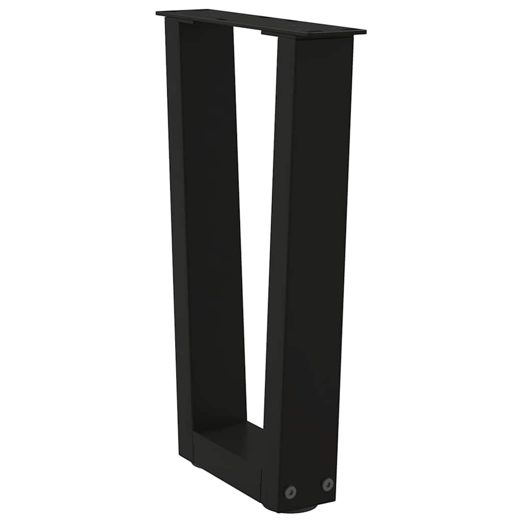 vidaXL Nogi do stolika kawowego w kształcie litery V 2 szt. Czarne 38x(42-43,3) cm Stalowe
