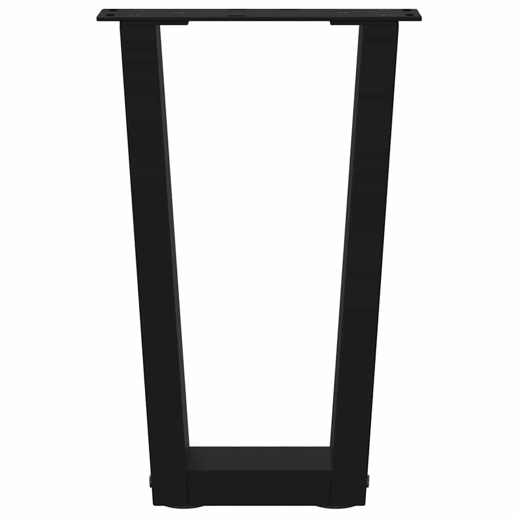 vidaXL Nogi do stolika kawowego w kształcie litery V 2 szt. Czarne 38x(42-43,3) cm Stalowe