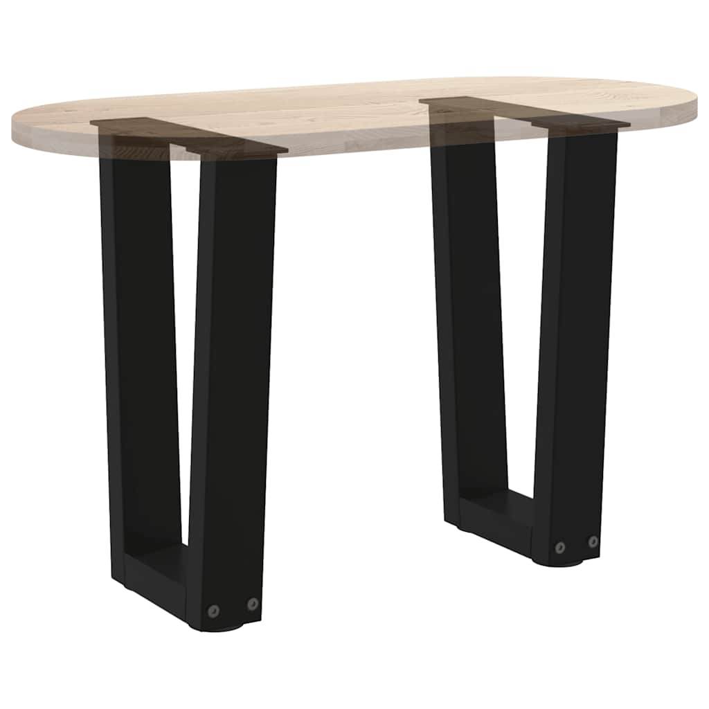 vidaXL Nogi do stolika kawowego w kształcie litery V 2 szt. Czarne 38x(42-43,3) cm Stalowe