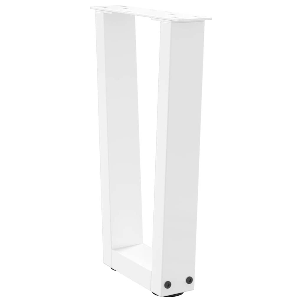vidaXL Nogi do stolika kawowego w kształcie litery V 2 szt. Białe 38x(42-43,3) cm Stal